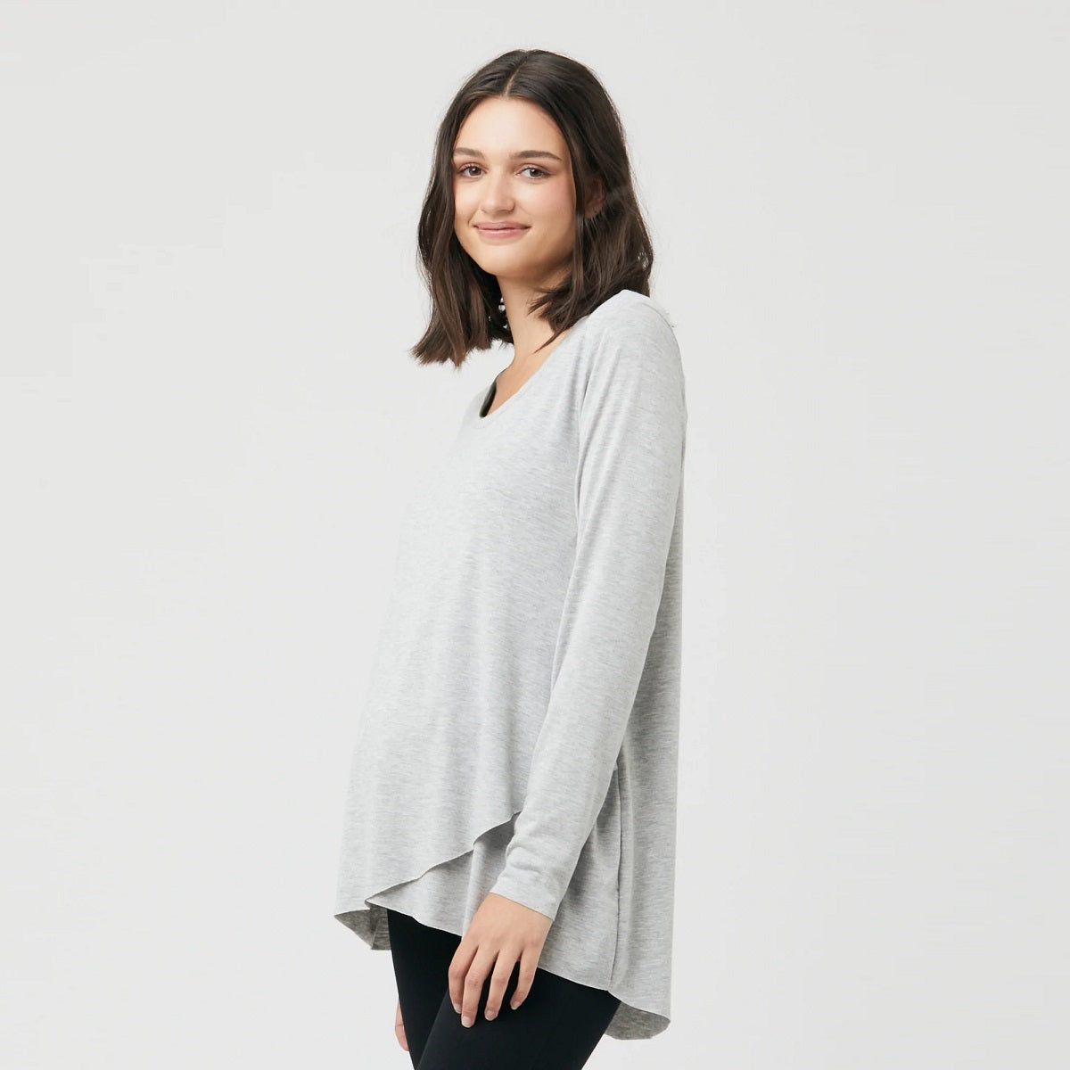 Silver Marle Raw Edge Nursing Top