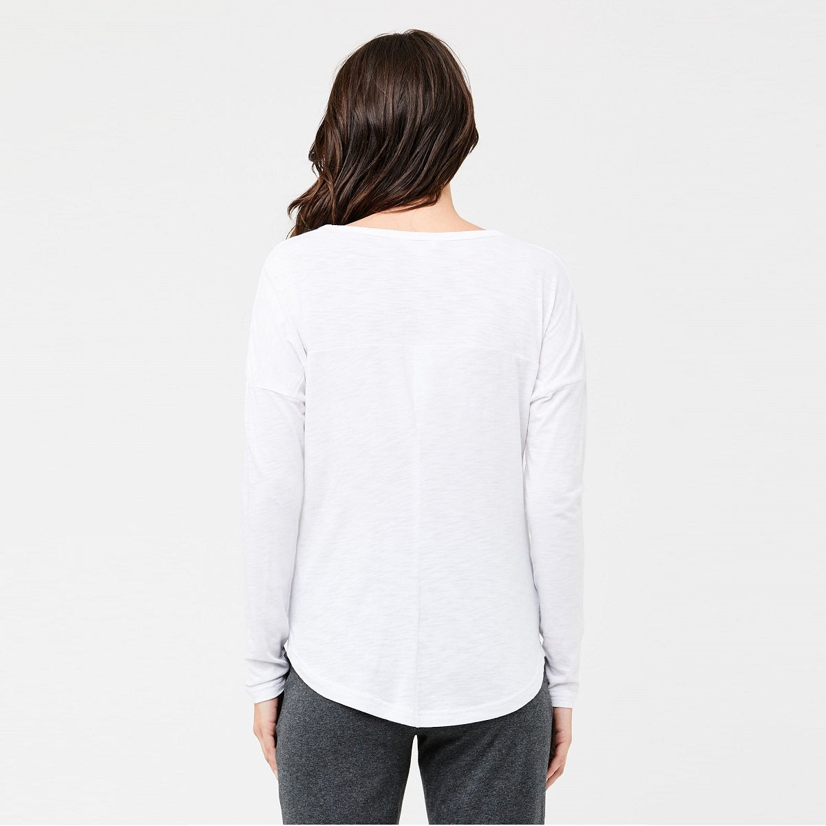 White Bowie Long Sleeve Tee