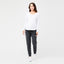 White Bowie Long Sleeve Tee