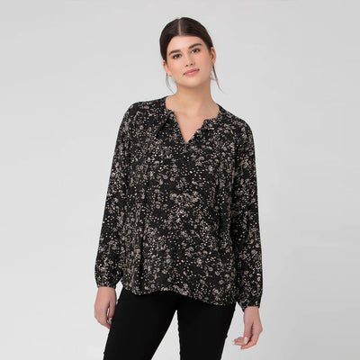 Black Trixie Nursing Blouse