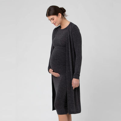 Dark Charcoal Nina Longline Cardigan
